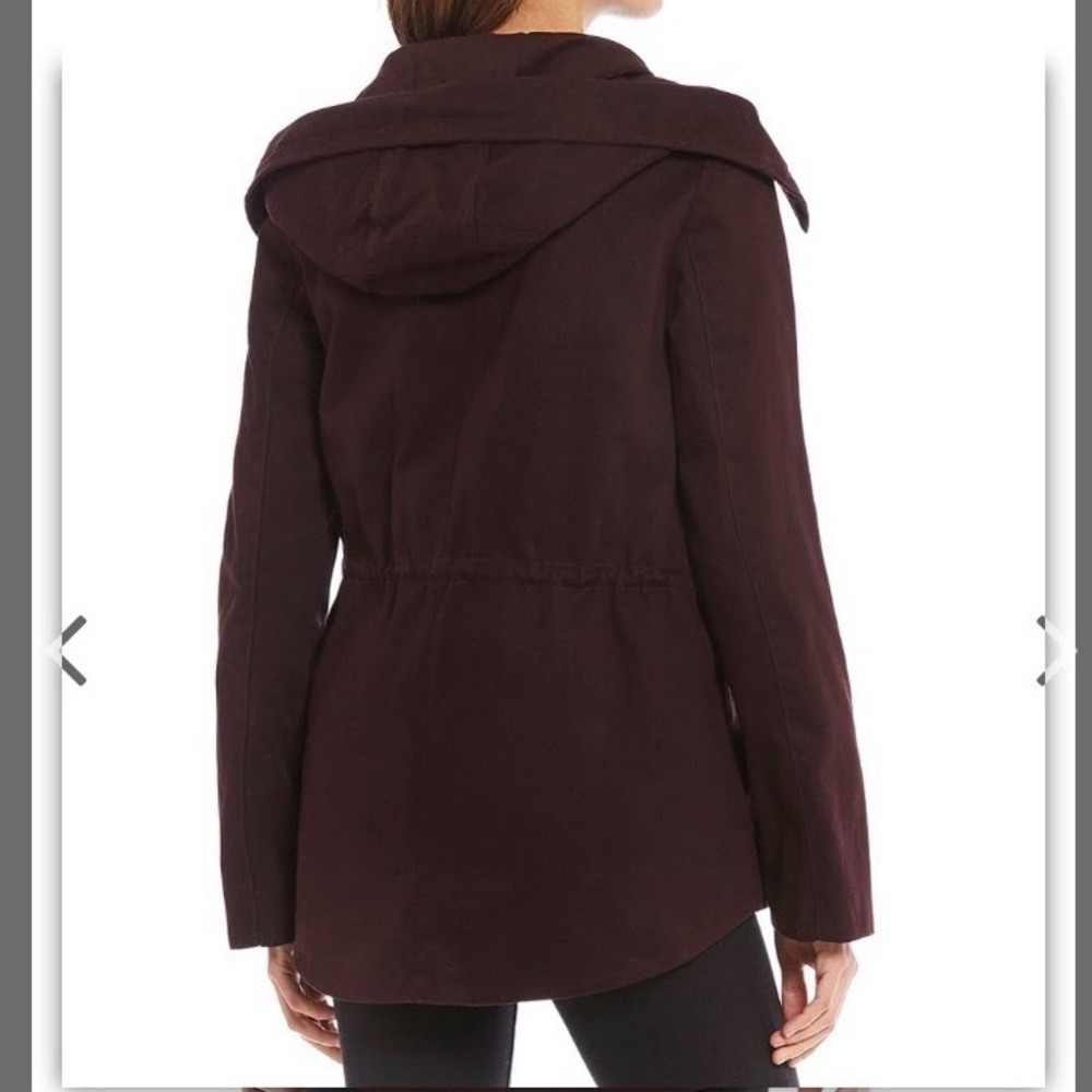 - Gianni Bini Burgundy Anorak Faux Fur Hood w/ Detachable Fur - Picture 5 of 15